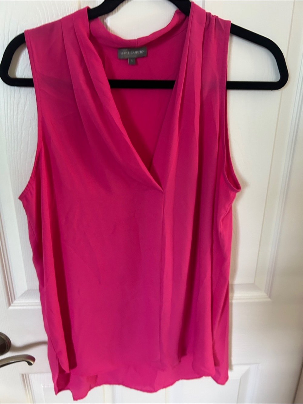 Vince Camuto Sleeveless V-Neck Camisole - Hot Pink